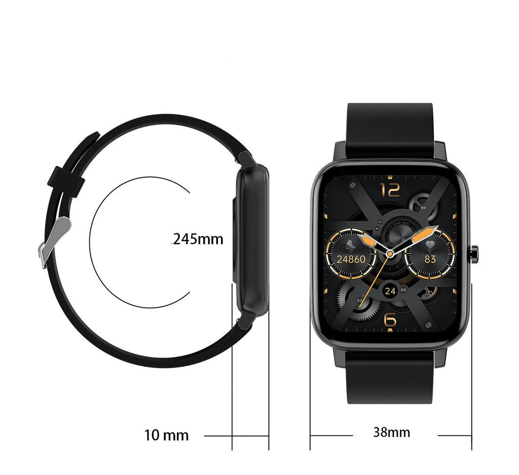 H80 fashion sports smart watch with ECG and blood oxygen monitoring on a silicone wrist strap.