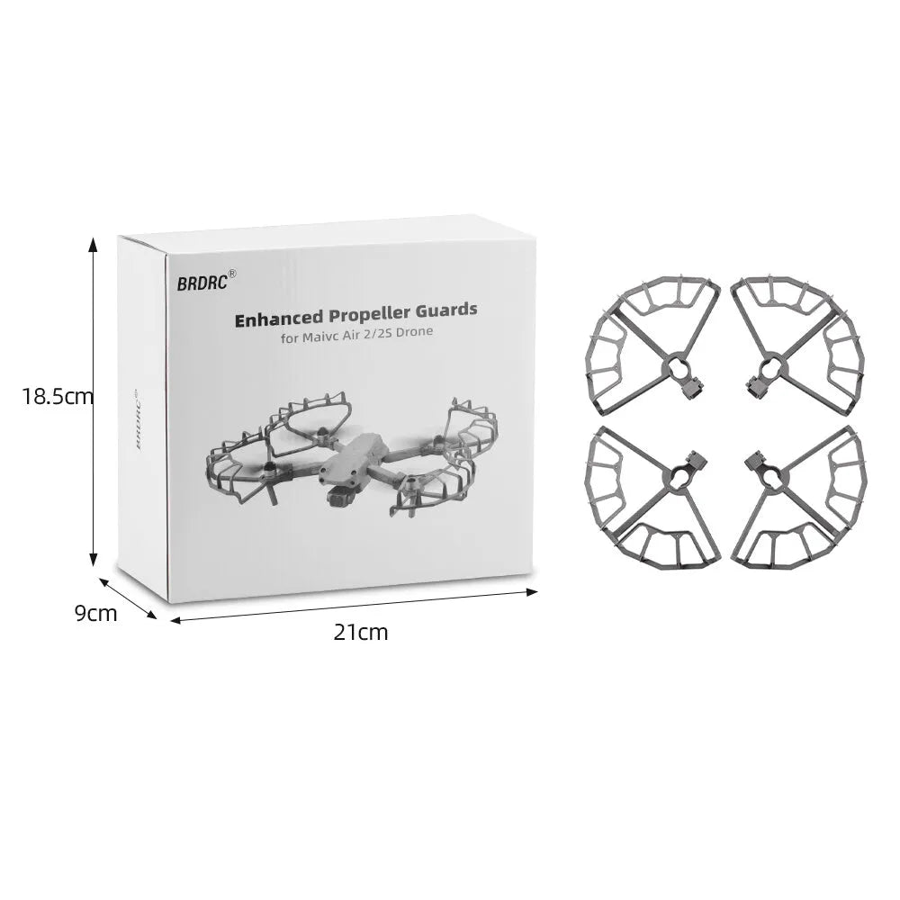 Grey ABS plastic propeller protection ring for DJI Air 2 and Air 2S drone models