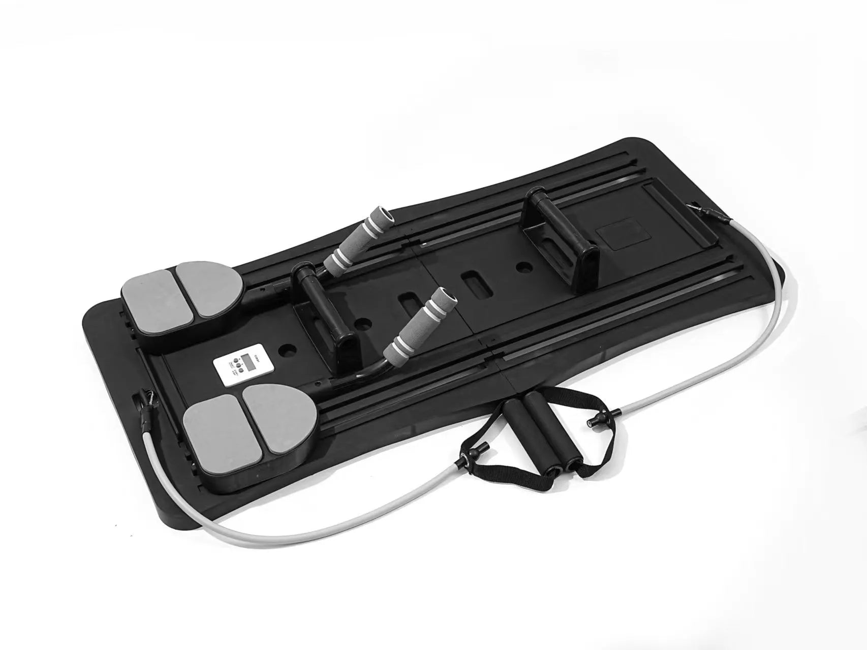 Foldable purple PP plastic belly panel fitness board for core training.