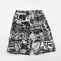 Men's floral print swimming trunks in various flower patterns, free size, polyester fabric