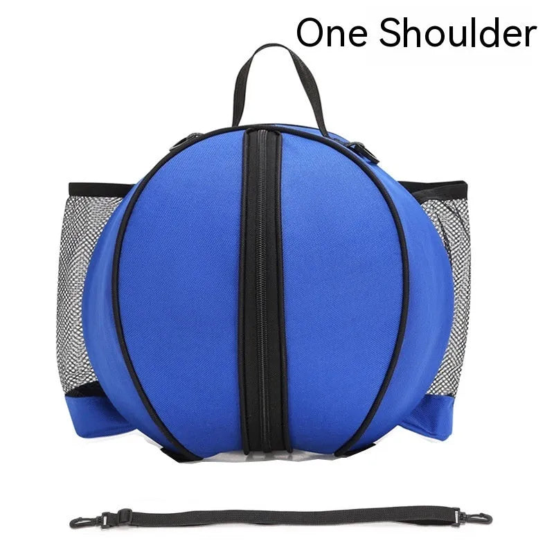 Oxford cloth basketball bag with 9L capacity in various colours and strap styles.