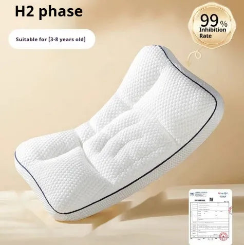 Children's partition neck pillow with dual-sided antibacterial finish in colour option H1.