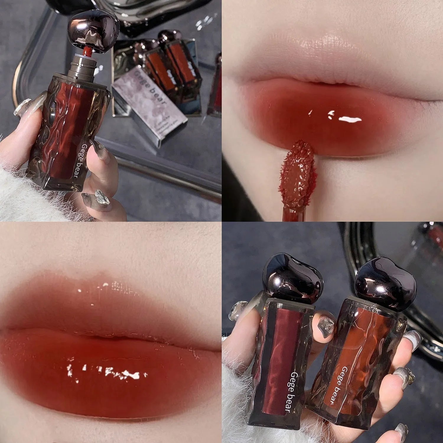 Glacier Lava Lip Lacquer water light mirror makeup lip gloss in one of seven colour options