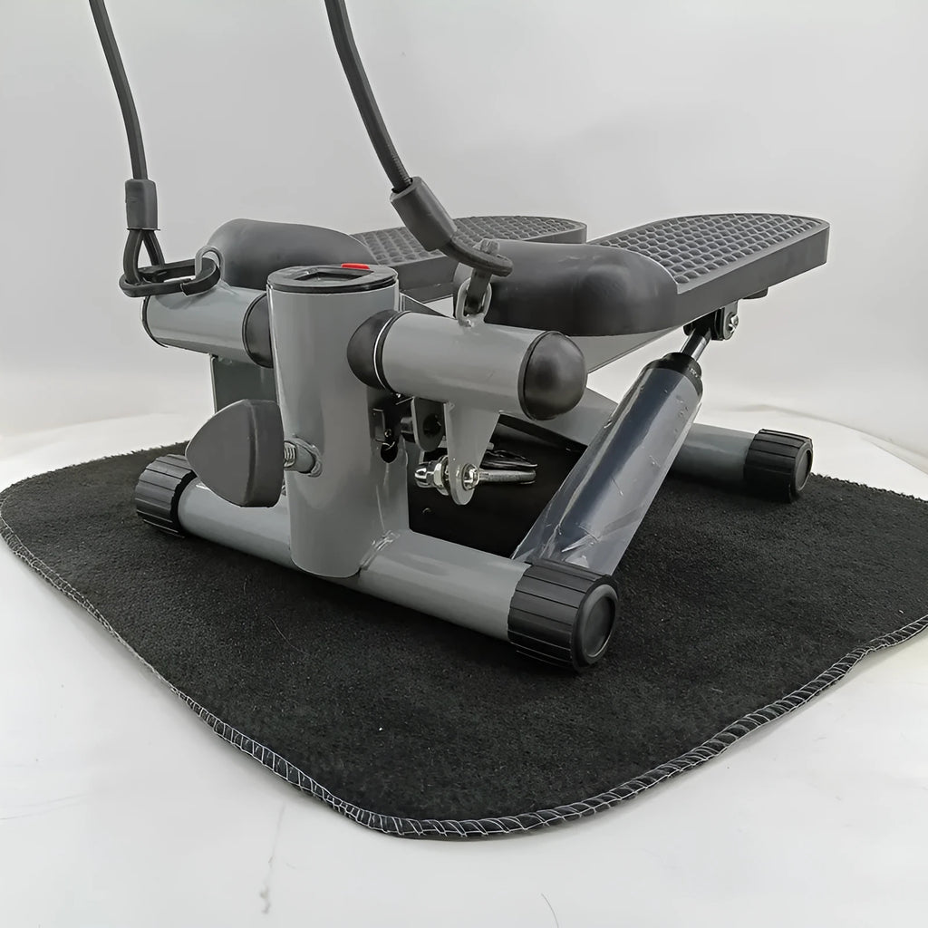 Silver grey hydraulic mini treadmill for waist slimming and home fitness