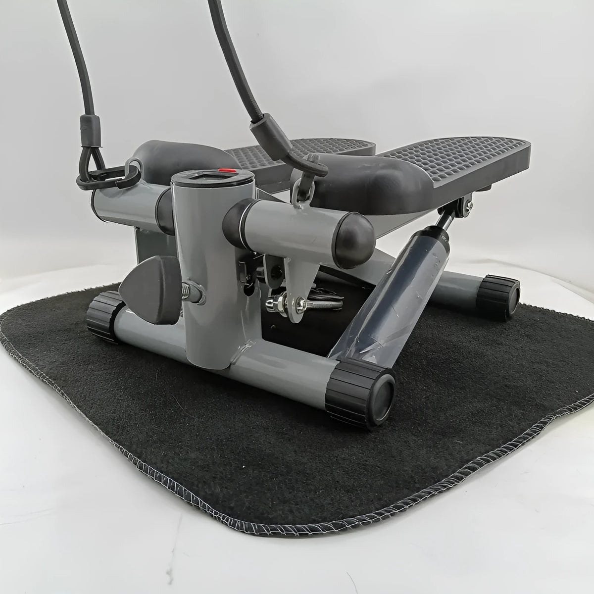 Silver grey hydraulic mini treadmill for waist slimming and home fitness