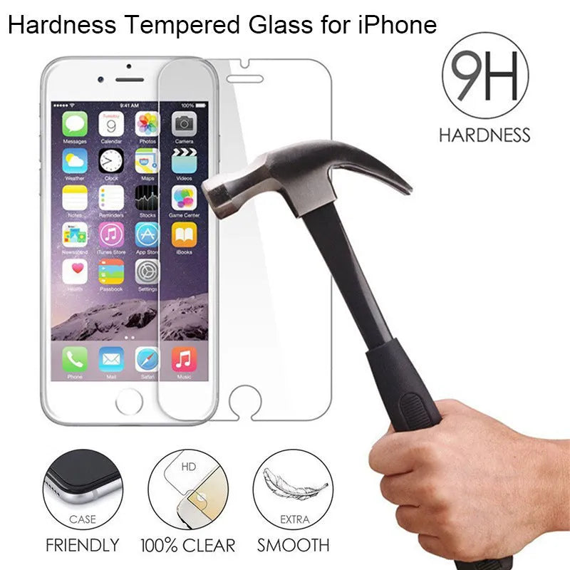 Tempered glass screen protector for iPhone with anti-fingerprint coating