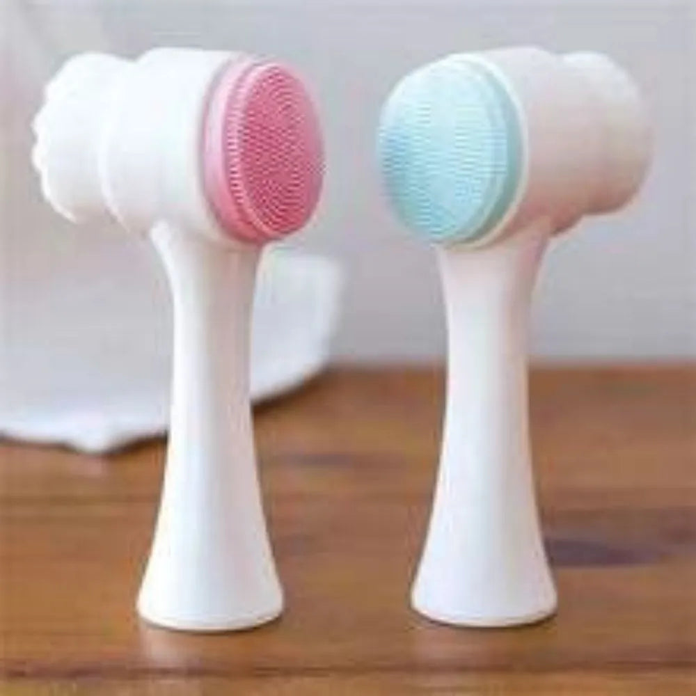 Nylon pet paw brush in Blue or Pink for gentle dog and cat grooming