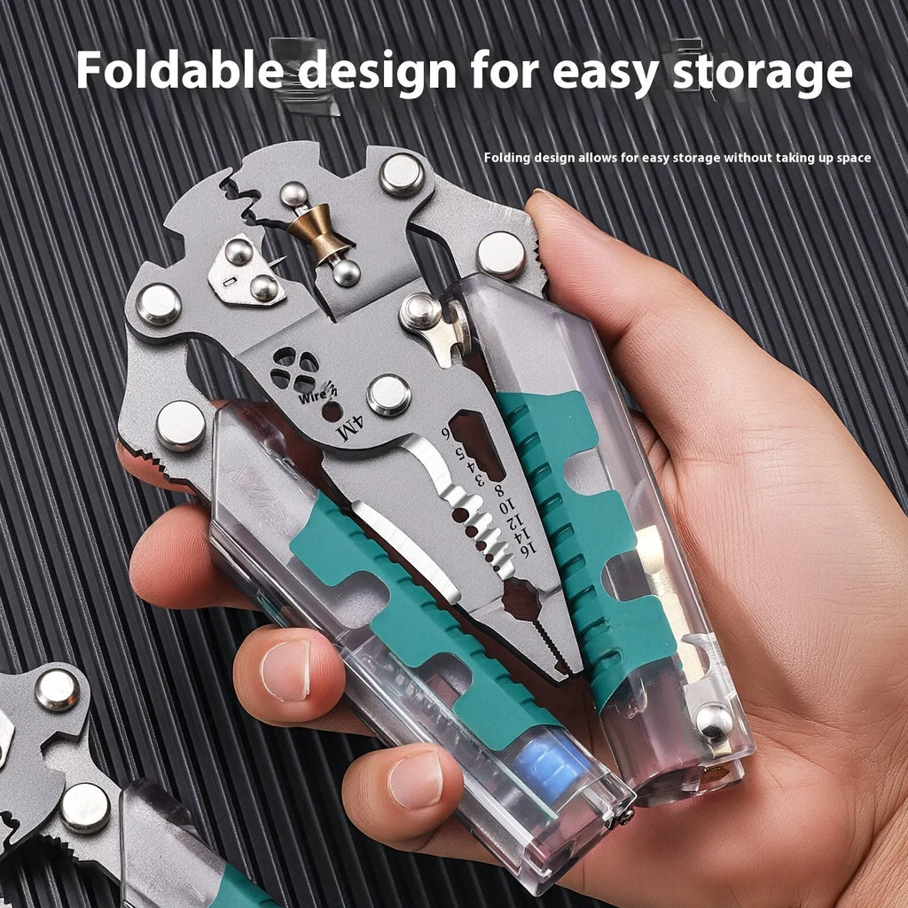 8.8-inch electricians' pointed pliers wire stripper tool with rust prevention features