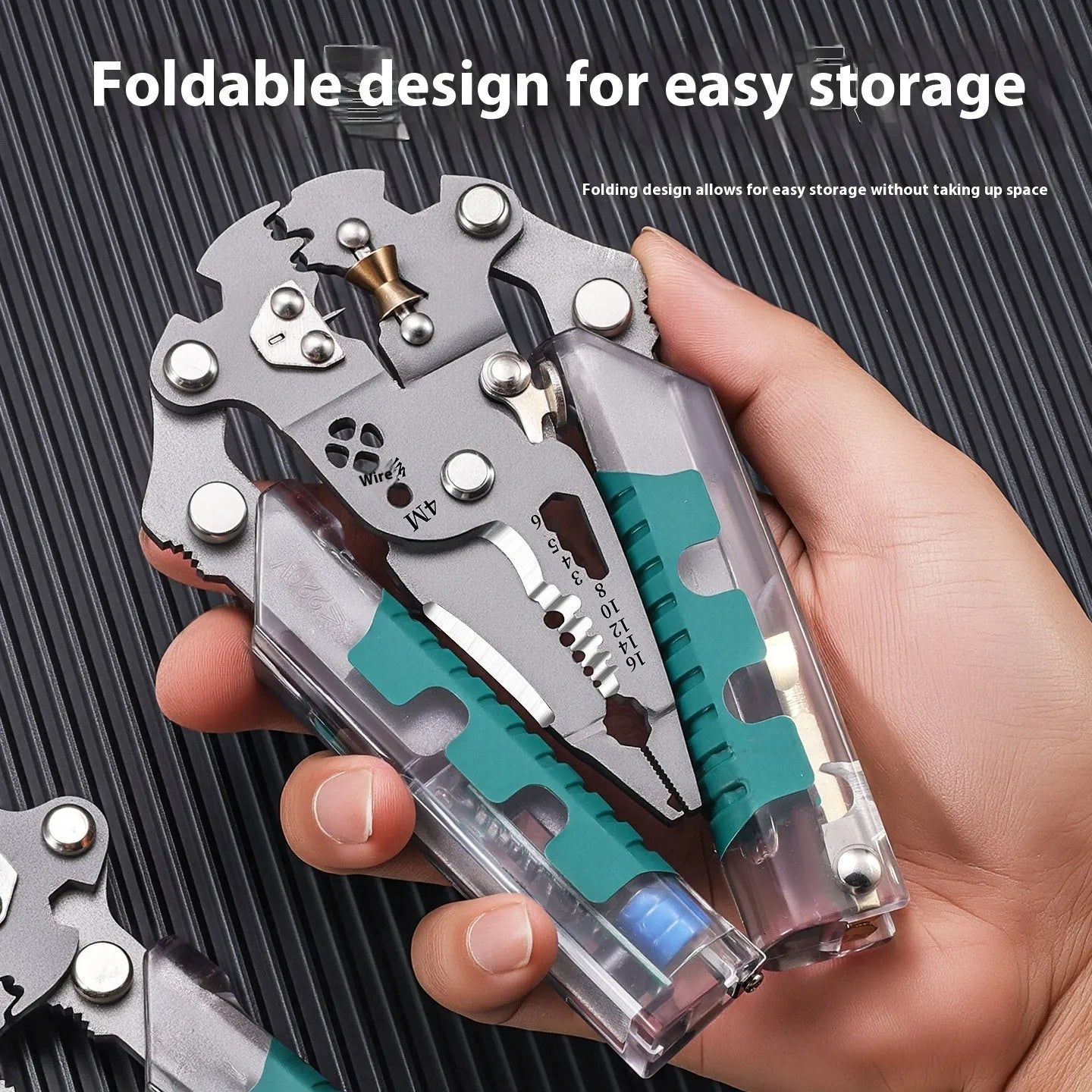 8.8-inch electricians' pointed pliers wire stripper tool with rust prevention features