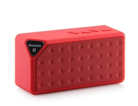 Cannon X3 small cube-shaped portable Bluetooth speaker in black, blue, green, red, and yellow colour options