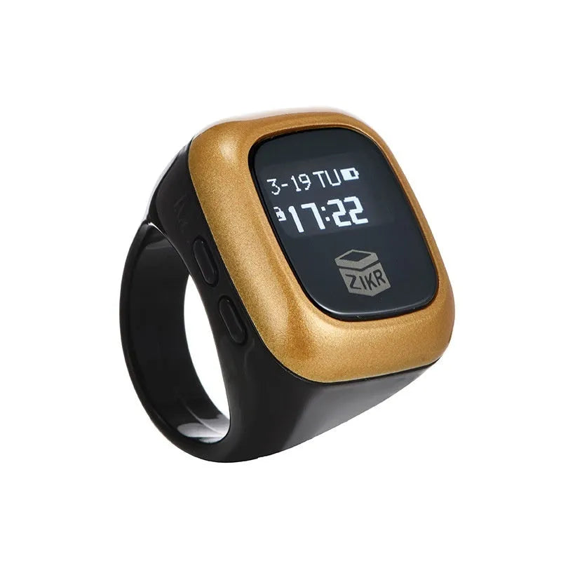 Al-fatiha Zikr electronic counter with digital display in choice of six colours and three band sizes.