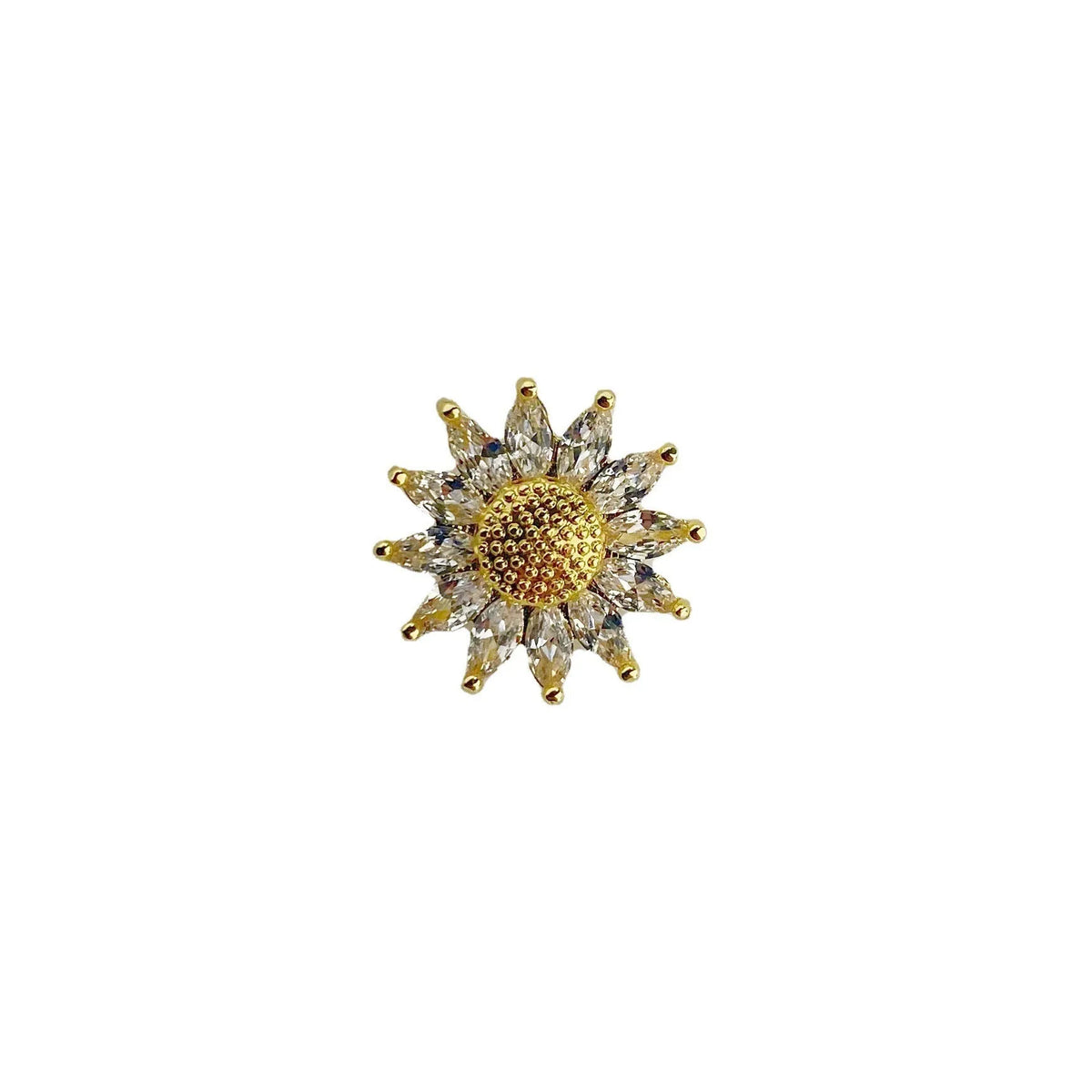 Japanese electroplated copper geometric brooch with fixed pin in pastel colour options for women's clothing