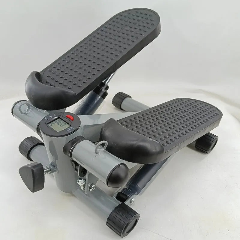 Silver grey hydraulic mini treadmill for waist slimming and home fitness