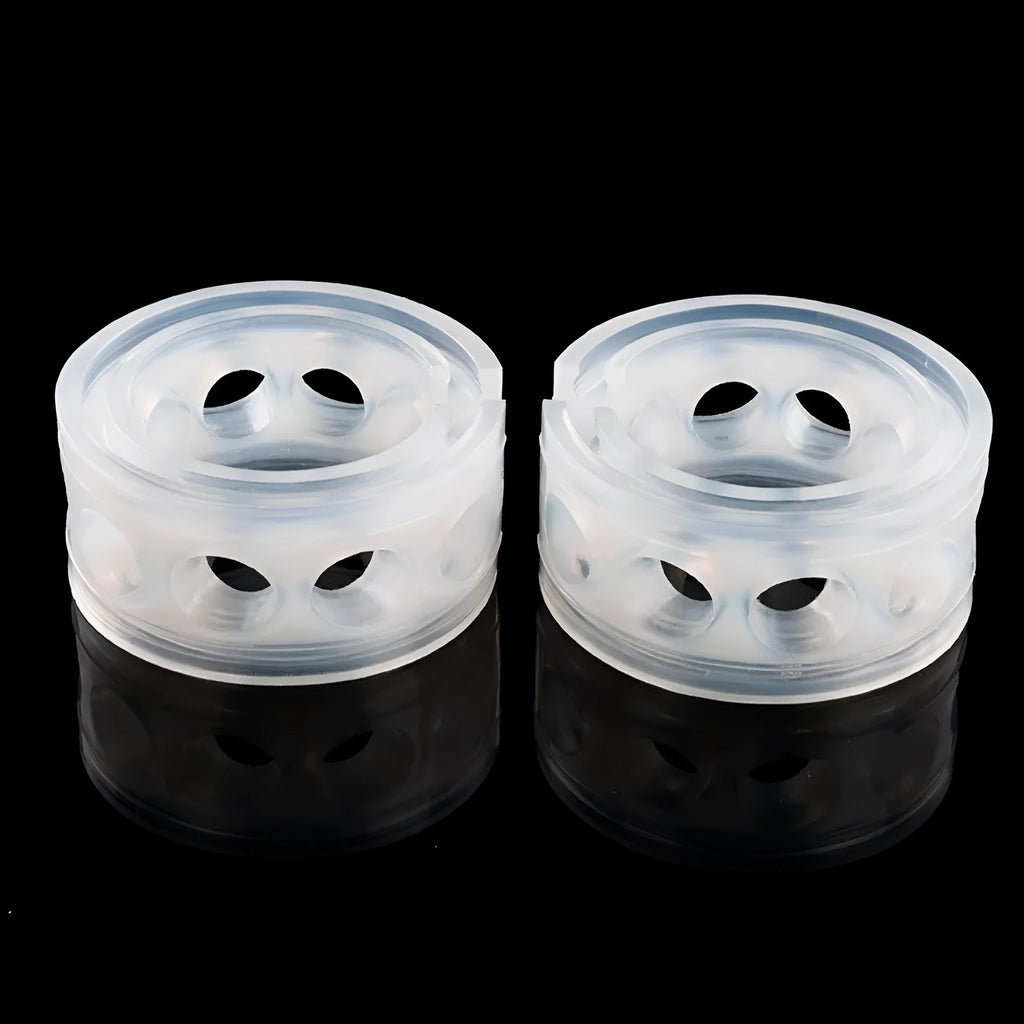 Transparent rubber spring shock absorber buffer for car suspension modification