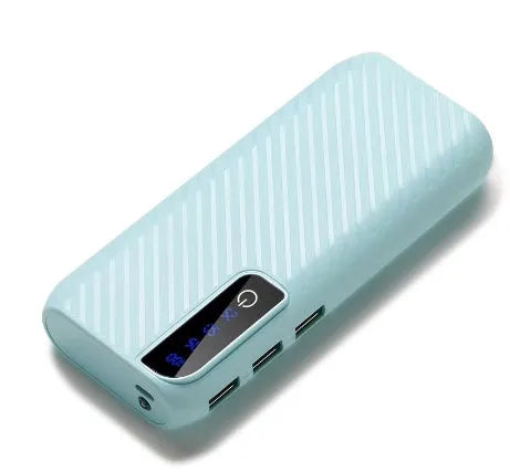 20000mAh portable mini power bank in multiple colours showing compact dimensions