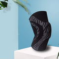 Men's basketball knee pads with compression fit in black or blue colour options