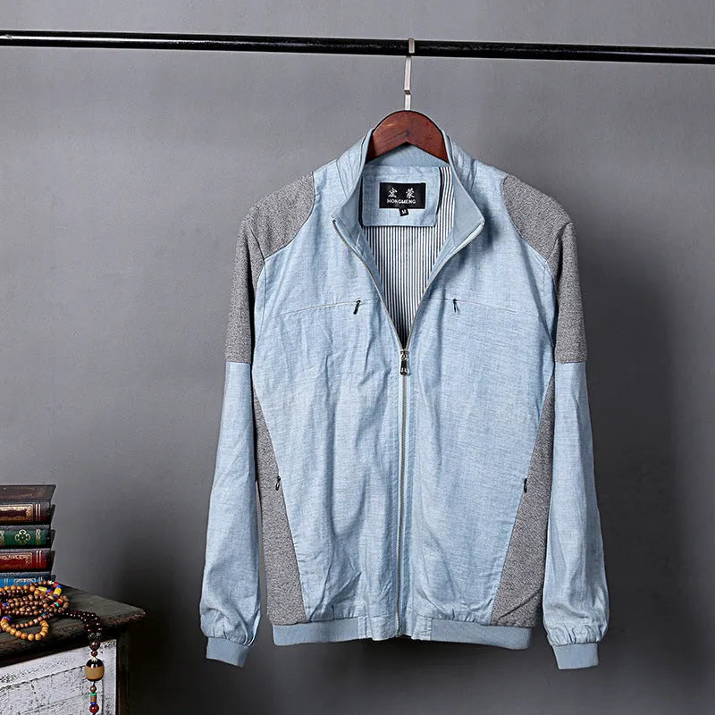 Men's thin cotton linen jacket in regular fit available in multiple colours and sizes