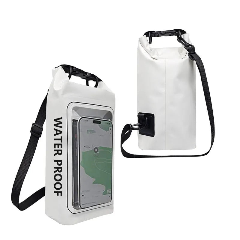 PVC waterproof crossbody phone bag in Army Green colour for outdoor and water sports.