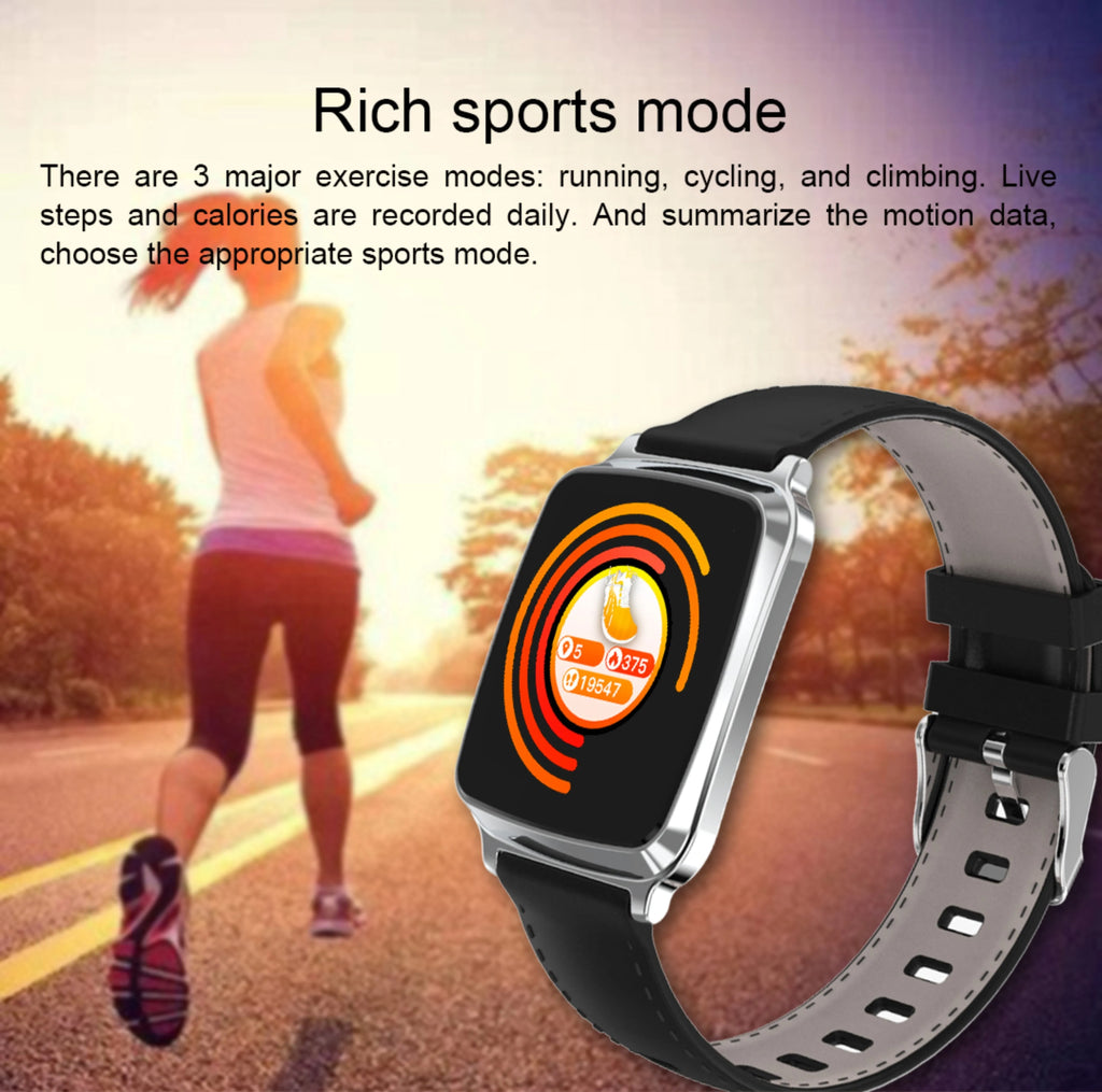 M8 smart bracelet with zinc alloy body and TPU strap showing heart rate monitoring display