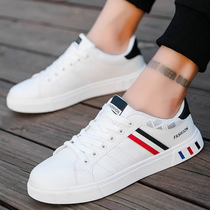Sports shoes in black, grey and white colour options showing size range 39 to 44.