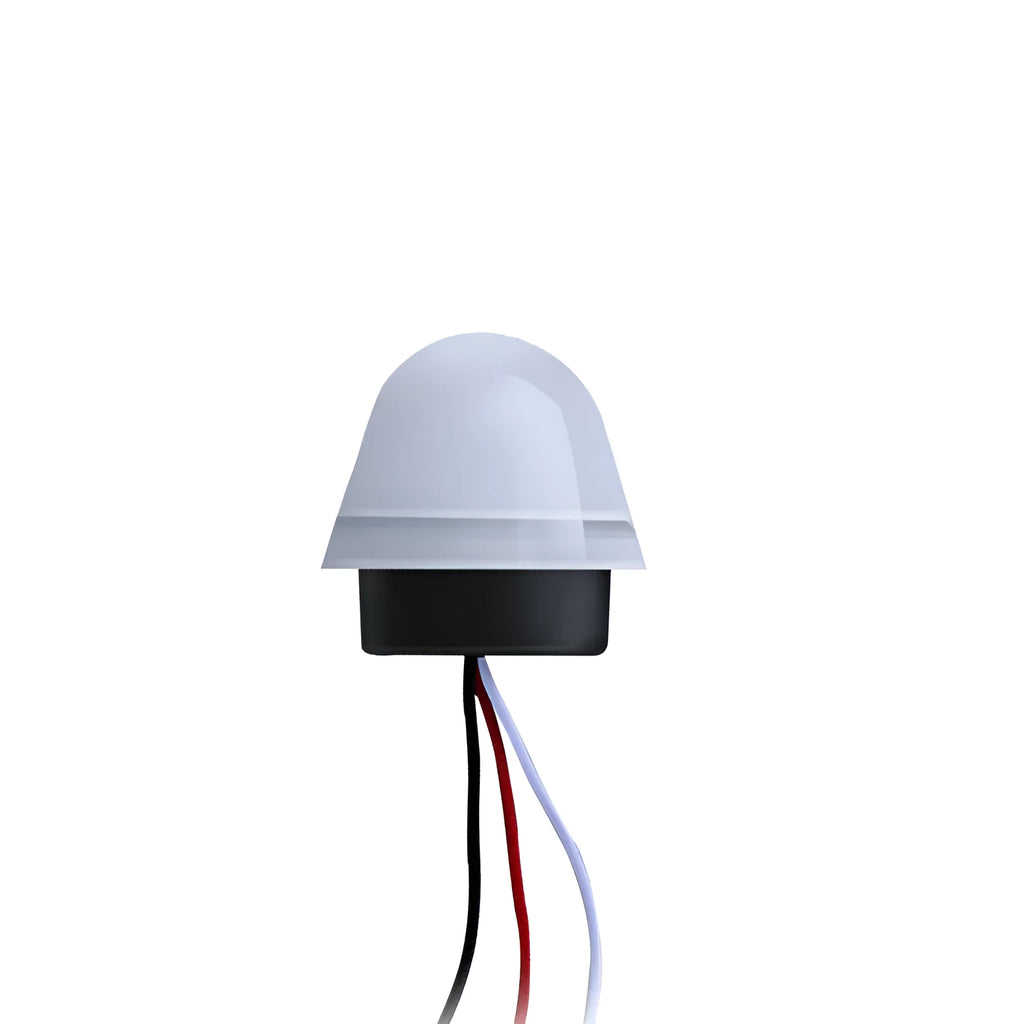 White automatic induction street lamp with motion and sound sensor for outdoor installation