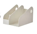 Desktop storage box with two grid shelves in plastic construction, 14.5cm wide by 17cm deep by 22cm high