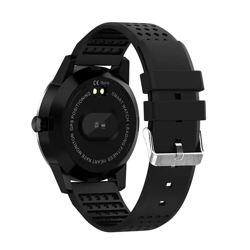 T2 smart bracelet with colour screen showing heart rate and step count data