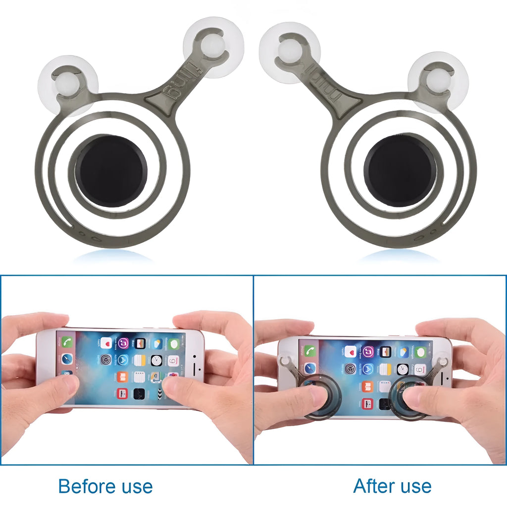 Pair of clear and black mini joysticks for mobile phone touch screen gaming
