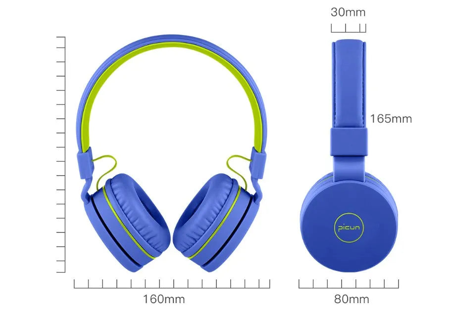 Wired over-ear headphones with 3.5mm plug, microphone and soft braid cable in mint green colour