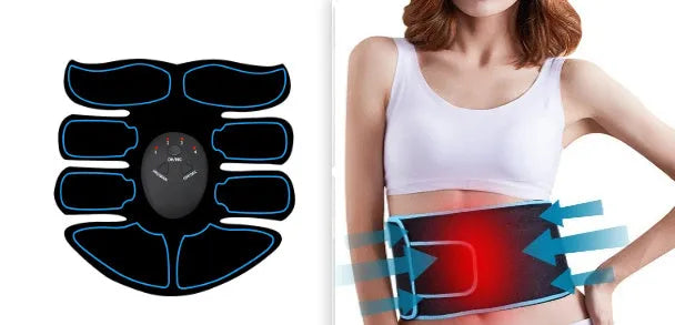 Abdominal muscle patch set with digital display charging K81 unit in three colour options