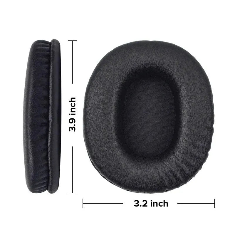 Black PU leather replacement headphone covers for Sony MDR-1R model