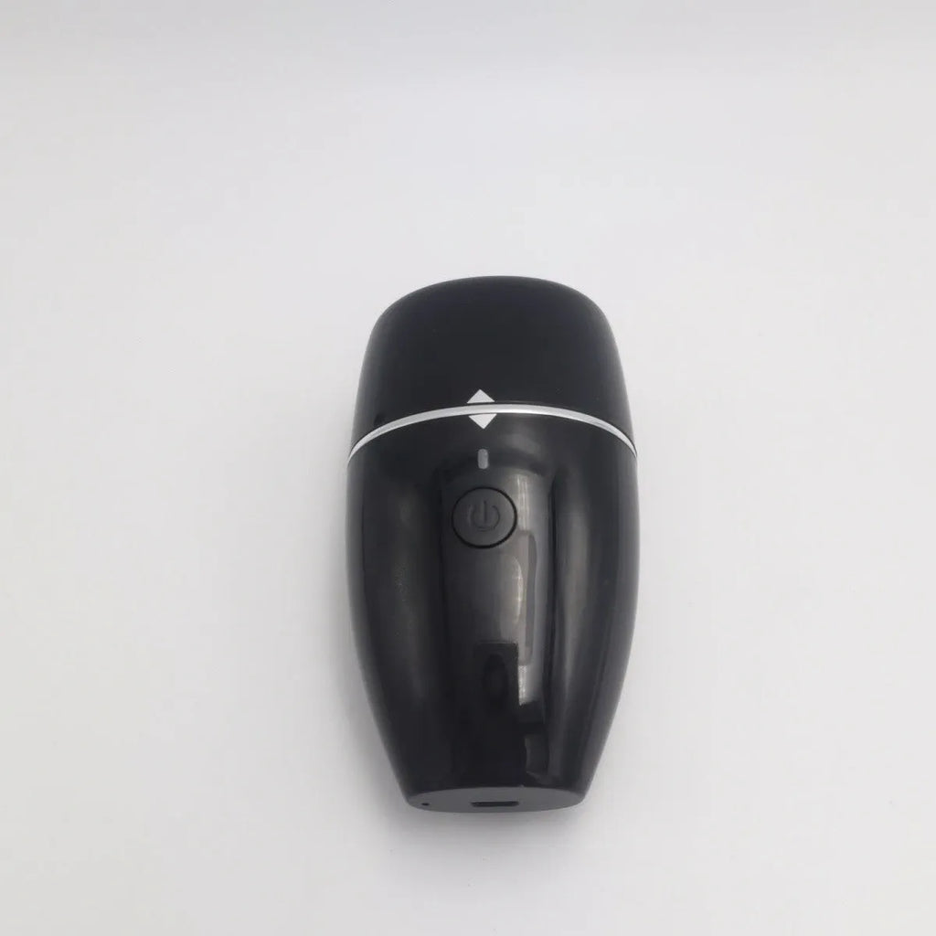 Black and white electric silicone lip plumper device with USB charging cable