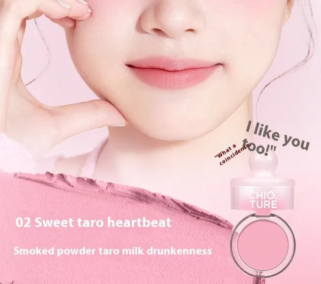 Can powder blusher mud blush powder in nude colour scheme with shimmer effect