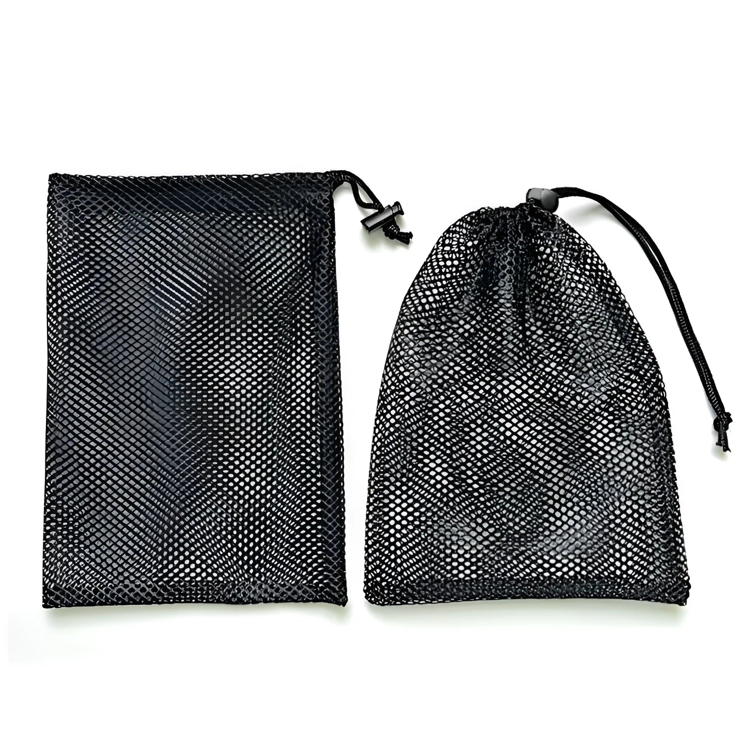 Black drawstring mesh storage bag for children's water balloons and toys