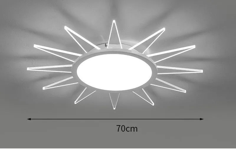 Modern round aluminium LED ceiling lamp with remote control dimming in various sizes