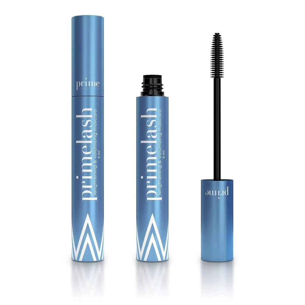 Close-up of a single eyelash brush and comb beauty tool for eye black application.