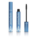 Close-up of a single eyelash brush and comb beauty tool for eye black application.