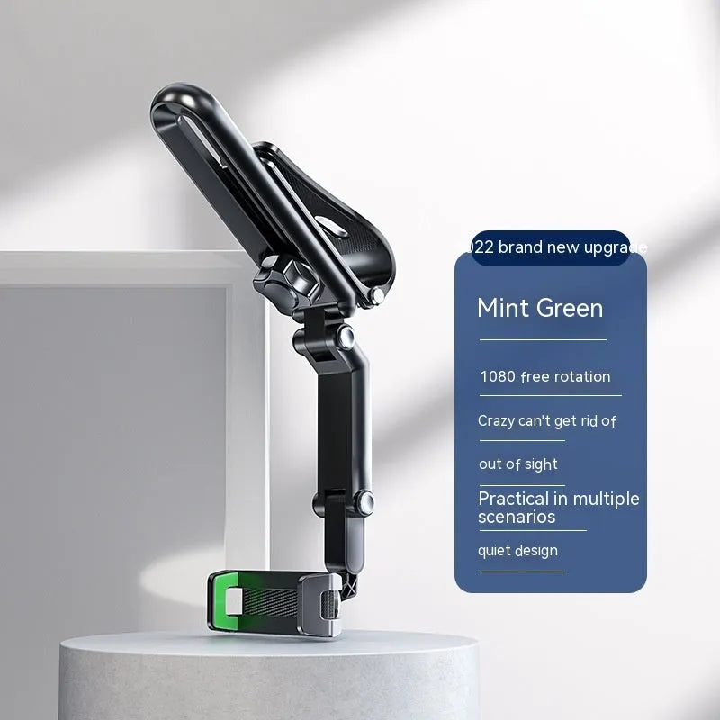 Car windscreen mobile phone bracket with clip stabiliser in black and grey colour option