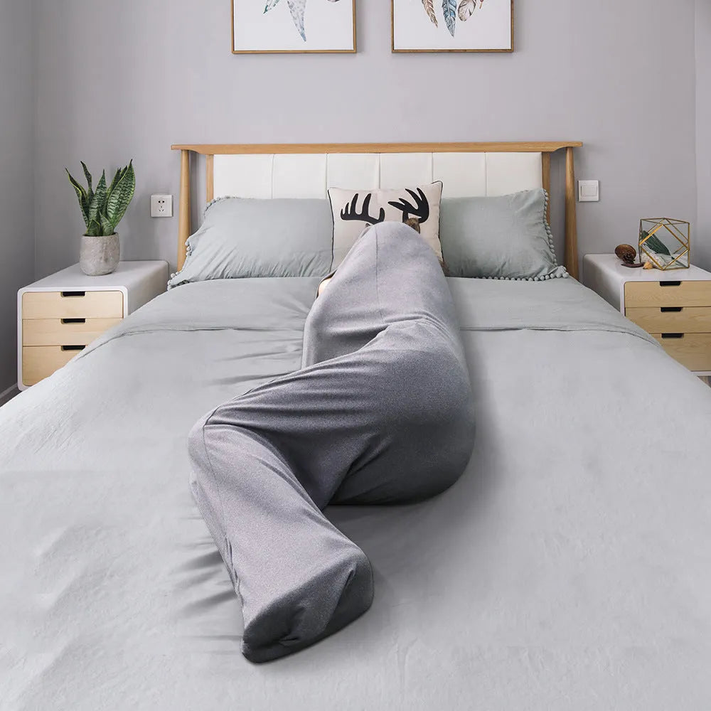 Grey de velvet home sleeping bag in adult and child sizes for parent-child leisure