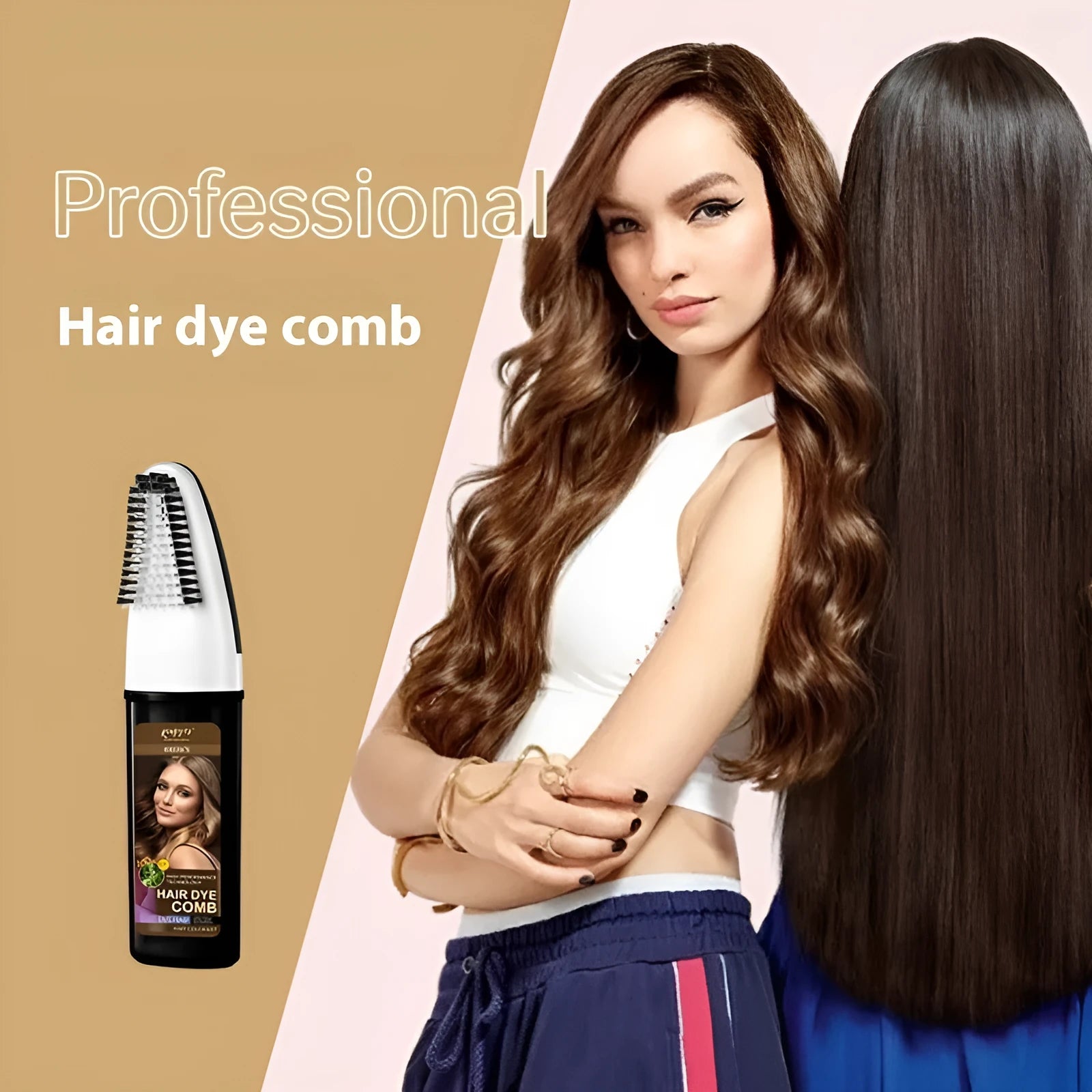 200ML bottle of hair dye cream in brown, wine red, and dark brown colour options.