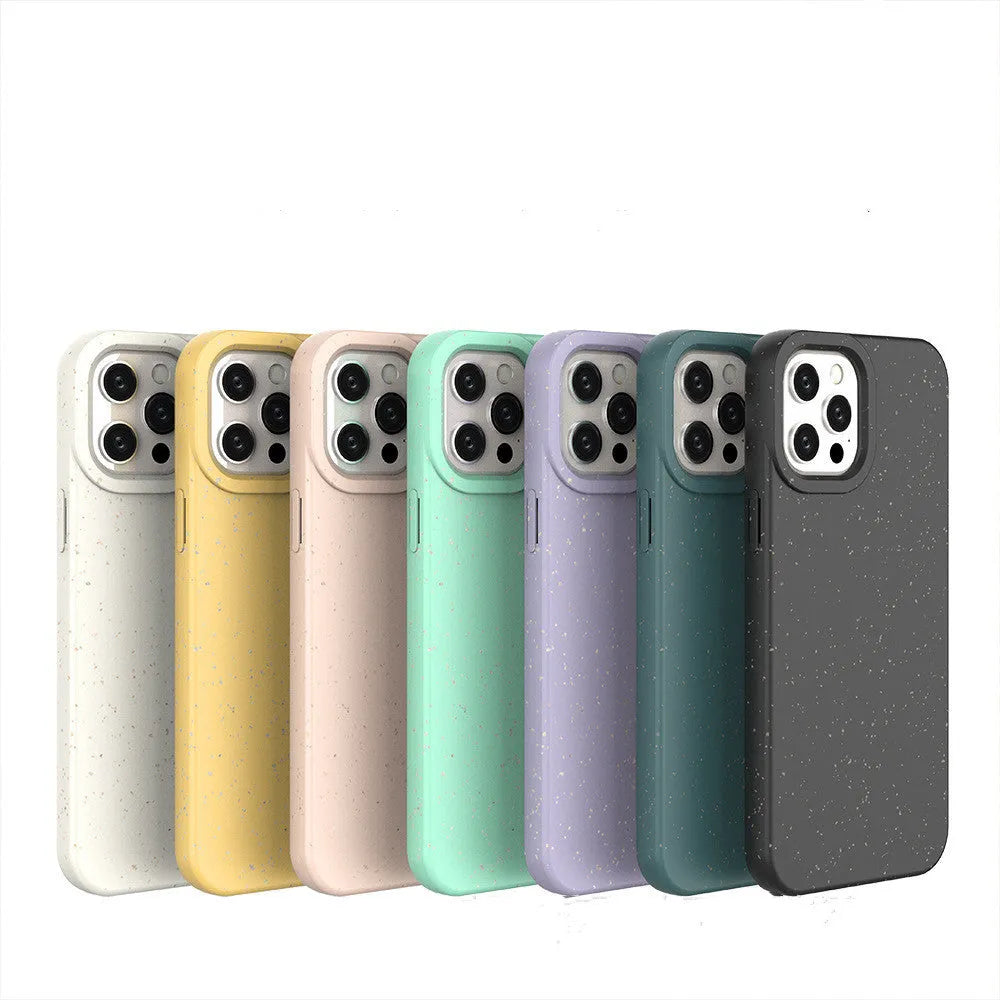 Wheat straw degradable protective rear case for iPhone 14 Pro Max in multiple colour options.