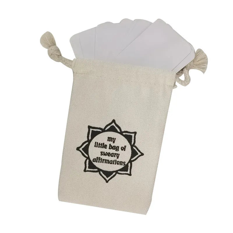 16-piece funny affirmation cards set in soft healing style with colour printing