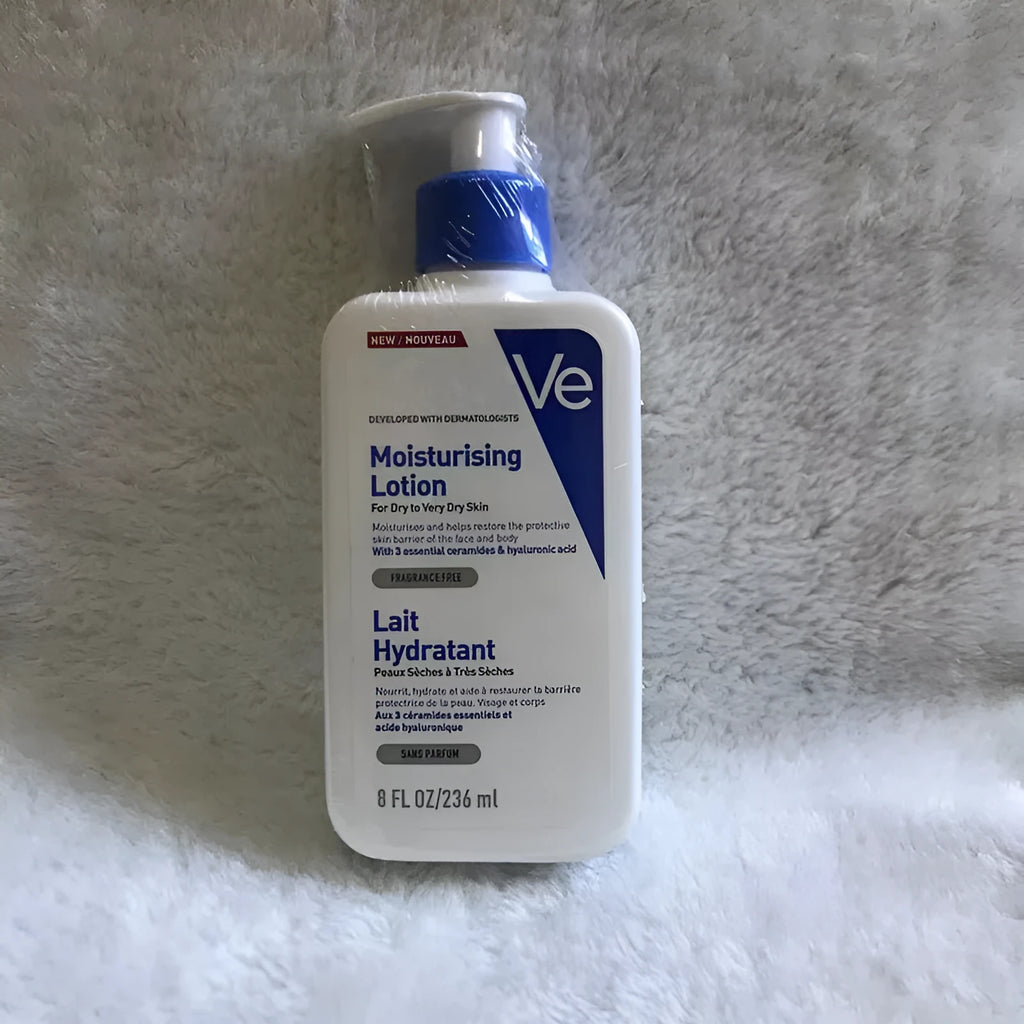 Ceramide milk body lotion 236ml bottle for all-weather repair and hydration, suitable for all skin types.