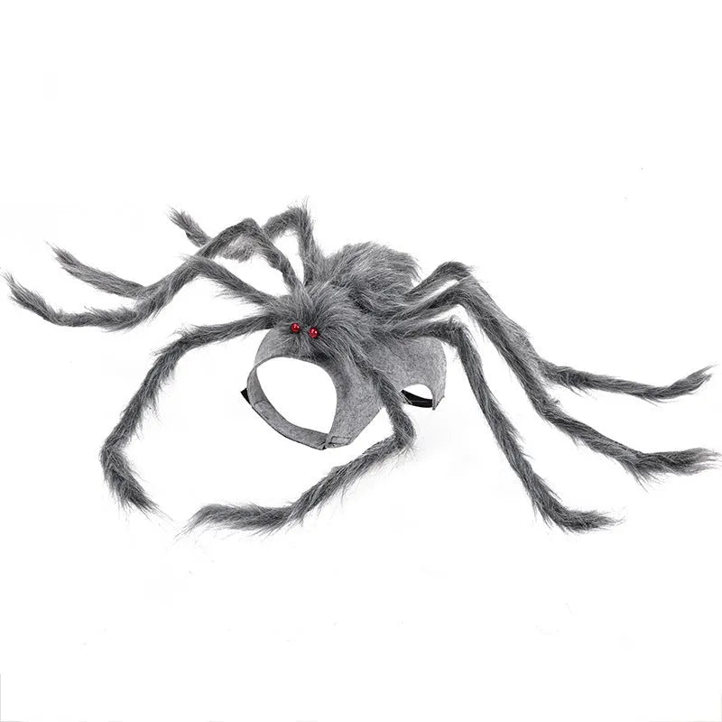 Grey spider Halloween costume for medium-sized dog with full-body coverage