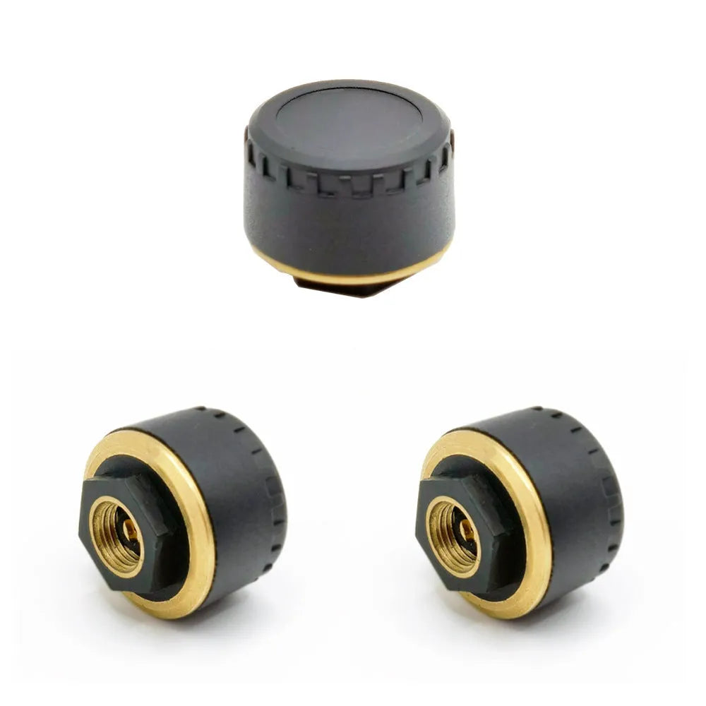 Bluetooth tyre pressure monitoring system with four black waterproof sensors for car truck use