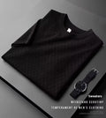 Men's Korean style ice silk V-neck t-shirt in white or black colours