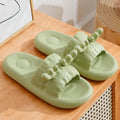 Women's EVA flip flop slippers with hollow-out design and non-slip soles in four colour options