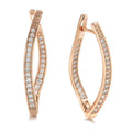A pair of H0493 colour geometric zircon eardrops for women, made from copper with an ins style design.
