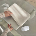 Black and white anti-seismic cotton laptop bag shown in three sizes for tablet protection