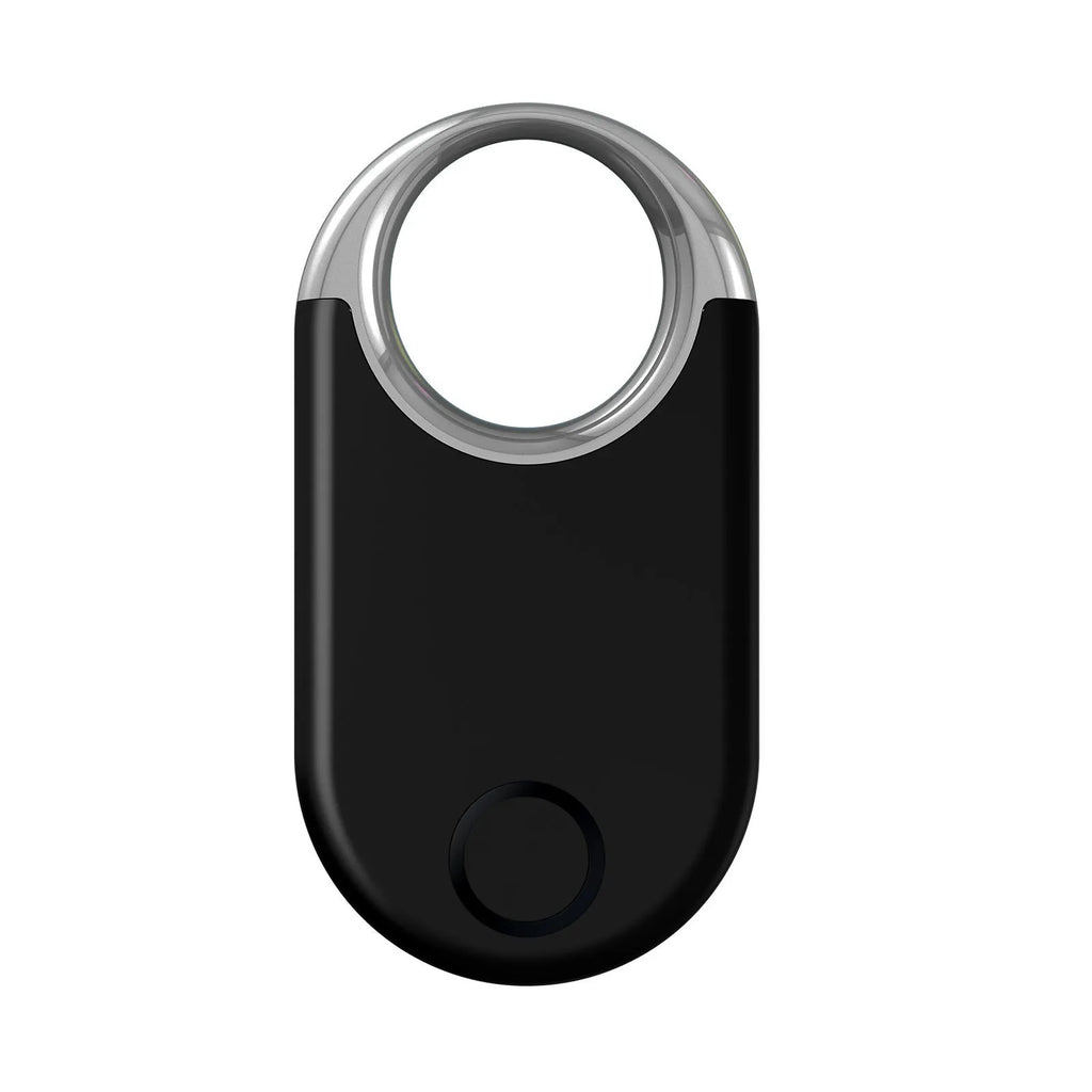 Compact black and white GPS tracking device for pets and children with USB port